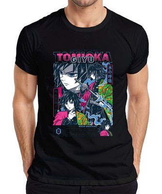 Giyu Tomioka Kimetsu no Yaiba Water Breathing Schwert Hashira Herren T-Shirt