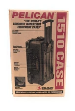 Pelican 1510 Black Rolling Hard Case Prepper Travel Storage Gun Camera 22x13x9