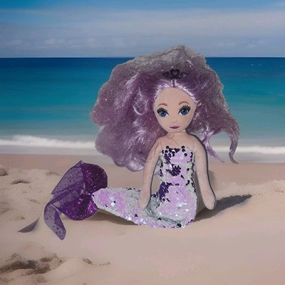 TY Sea Sequins Mermaid Ltd Coll. Princess Lorelei  Purple Color Changing  21.75''
