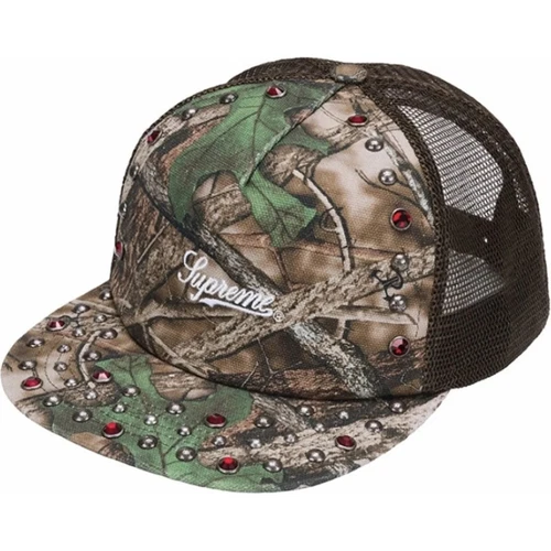 Supreme / B.B. Casquette camouflage 5 panneaux toile cloutée Simon Neuve