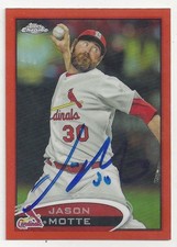 Jason Motte St Louis Cardinals 2012 Topps Chrome #88 Signed Card