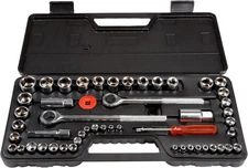 52-Piece Drive Socket Set - 1/4, 3/8 and 1/2 Sockets - SAE and Metric Tools for 