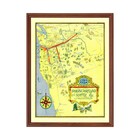 Old Map of United States, WA 1917 - Vintage United States Wa