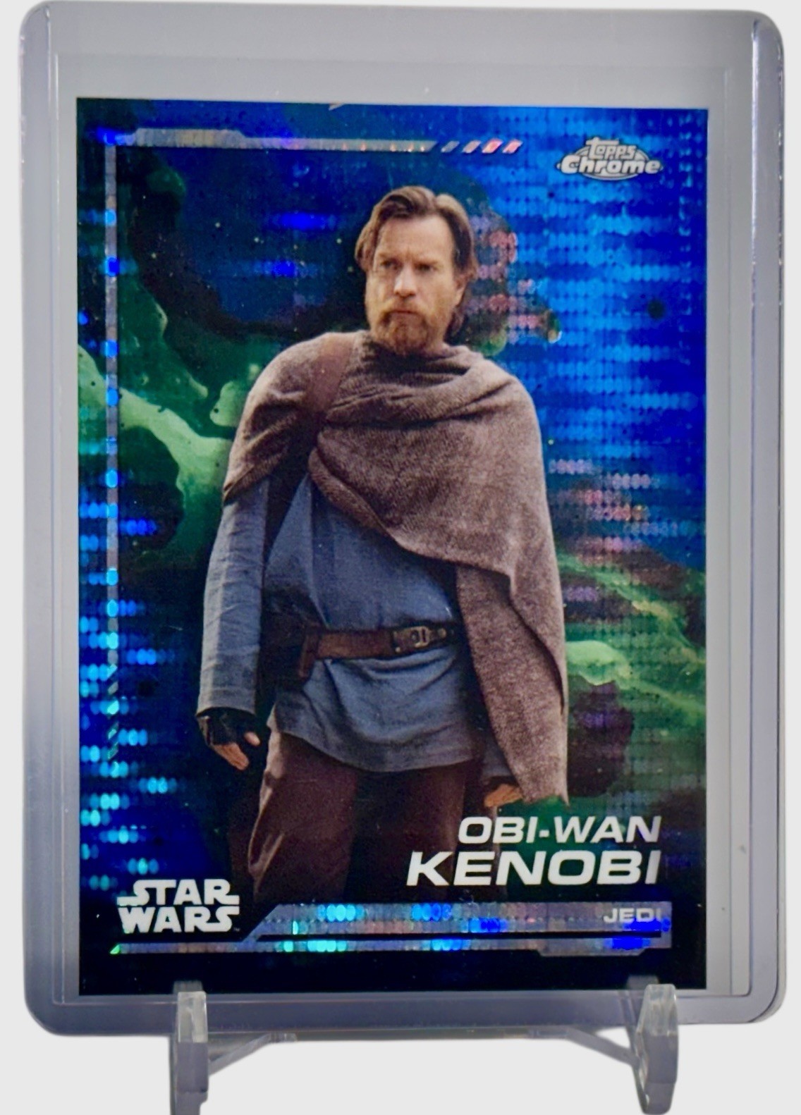 2024 Topps Chrome Star Wars Obi-Wan Kenobi Blue Blaster Pulsar Refractor Card 67