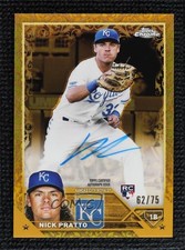2023 Topps Gilded Collection Gold Etch Yellow 62/75 Nick Pratto #CGA-NP Auto 0c6