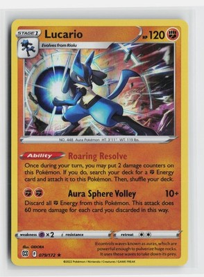 Lucario Holo Rare SWSH09: Brilliant Stars 079/172 NM