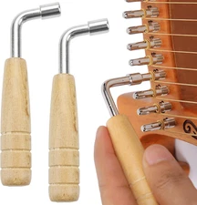 2 PACK Harp Tuning Key Tuning Wrench, Lyre Adjustment Lever, L-Shape Tuning W...