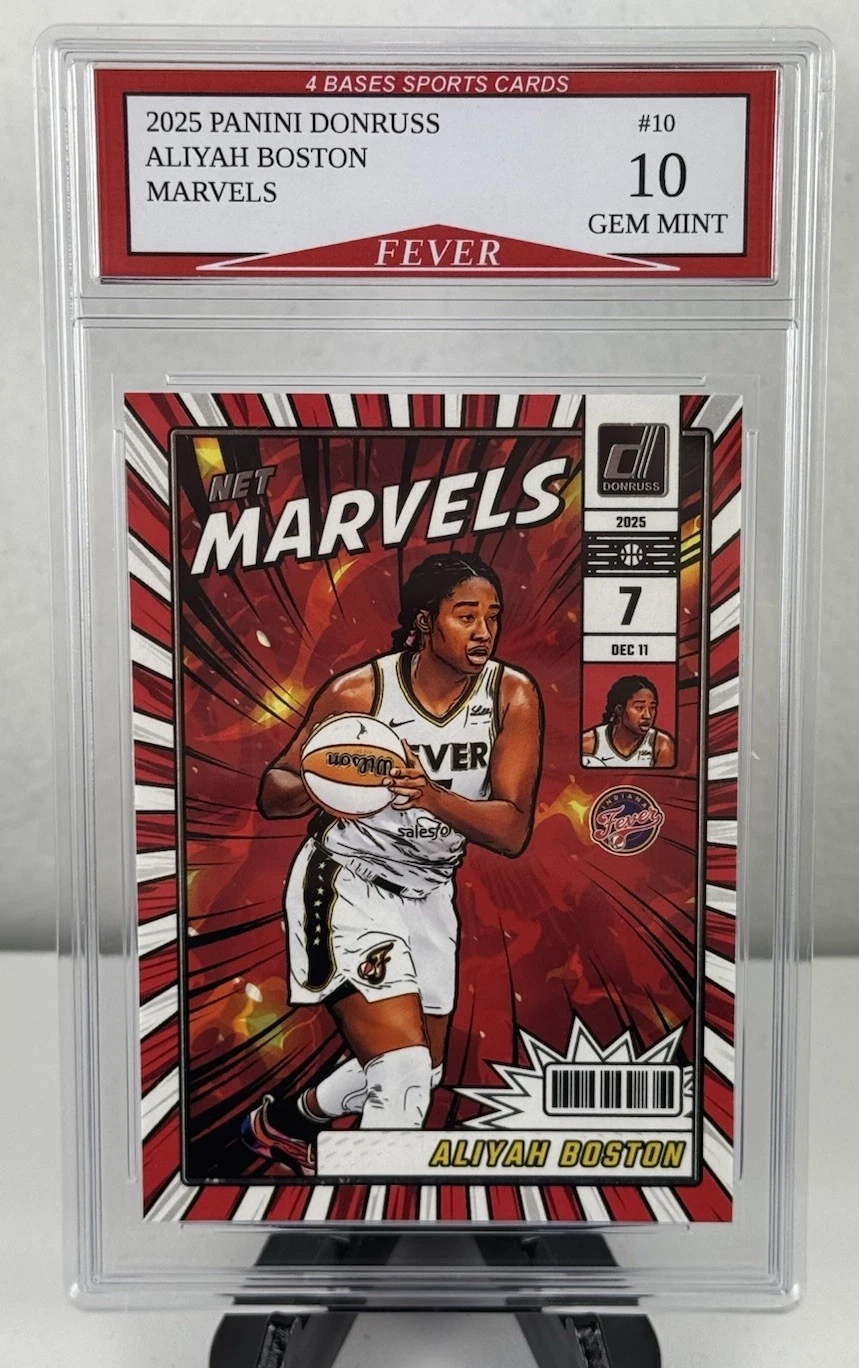 2025 Panini Donruss Aliyah Boston Indiana Fever Marvels Insert Card Gem Mint 10!