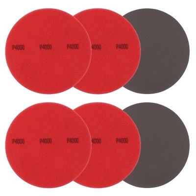 Bowling Ball Sanding Pads, 5'' Hook & Loop Polishing Discs Grit 4000 6 Pack