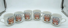 Vintage International Tableworks Apple Time Stoneware Set of 6 Coffee Mugs