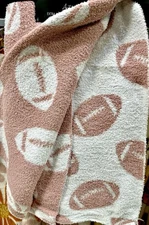 Artisan 34 Feather Knit Football Reversible Throw Mauve Pink NEW For 2025!  NWT
