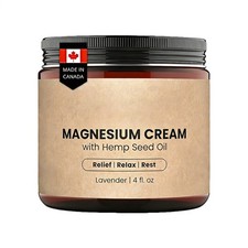 Magnesium Cream For Sleep, Cramps  Muscle Soreness Skin-Friendly  Safe 4oz