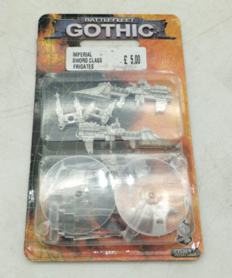 Warhammer GW Battlefleet Gothic Imperial Sword Class Frigates (2002 Ed) Pack NEU