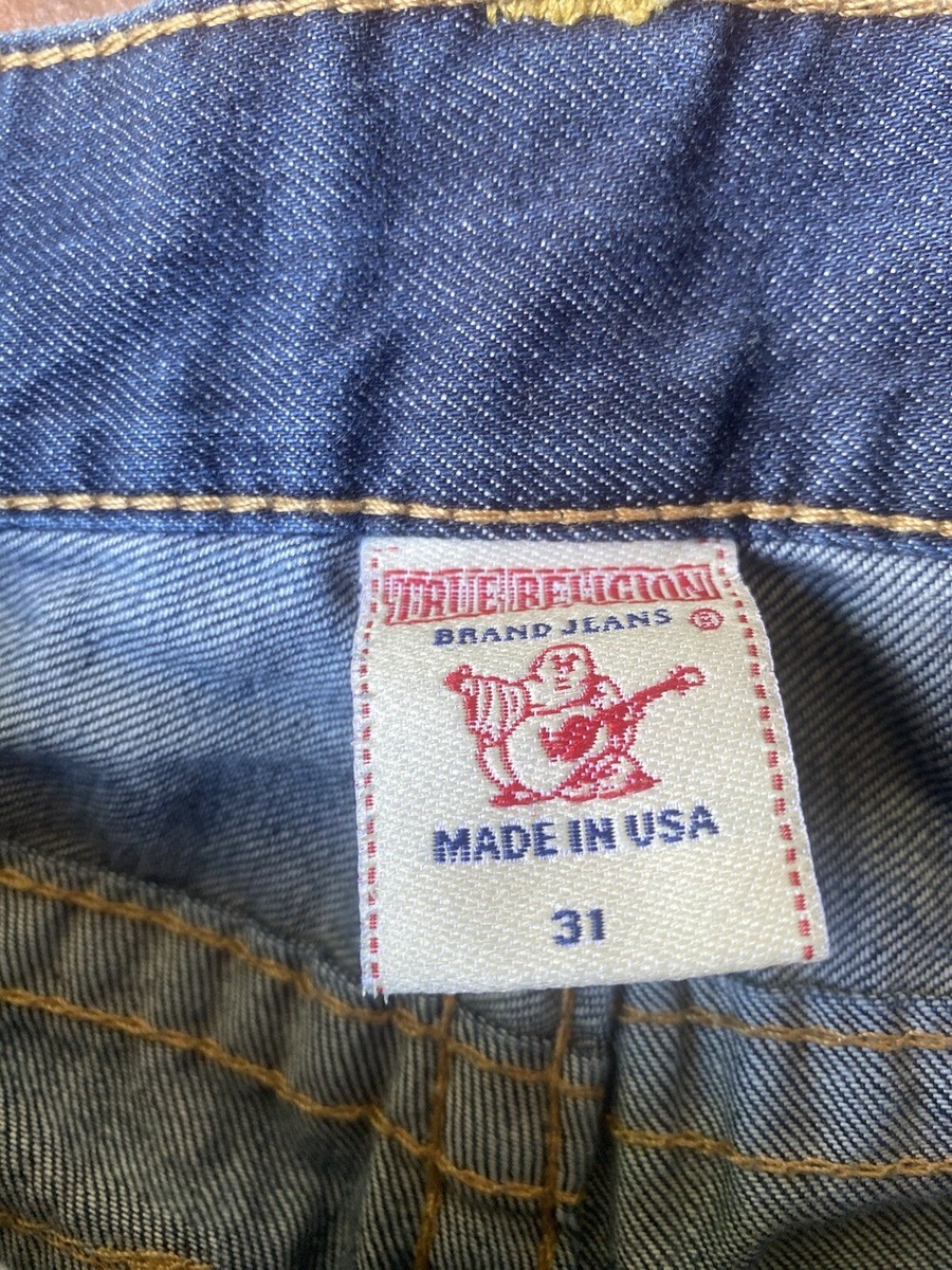 Y2K True Religion Ricky Flap Pocket Dark Wash Jeans Mens Y2K True Religion Ricky Flap Pocket Dark Wash Jeans Mens