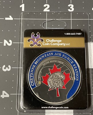 Coin USAF Cheyenne Mountain AFS - Color W Case And Brand New 