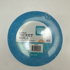 Raffle Tickets Roll of 2000 Blue Double Stub 50/50 Drawing NEW SEALED