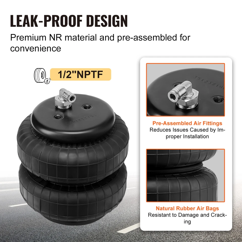 for Chevrolet Silverado 2500HD 3500HD 2001-2010 GMC Rear Air Suspension Bag Kit - Image 4 of 4