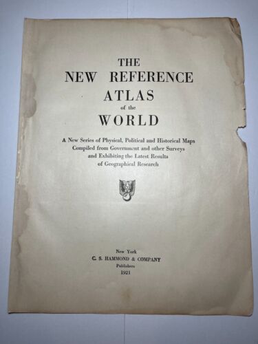 1921 Alaska State Map RARE BLUE fm 1921 New Reference Atlas SEE DESCRIPTION - Picture 2 of 2