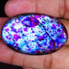 Multi Color Flashing LABRADORITE Oval Cabochon 89.50 CT 29x46x7 mm Gemstone CA19