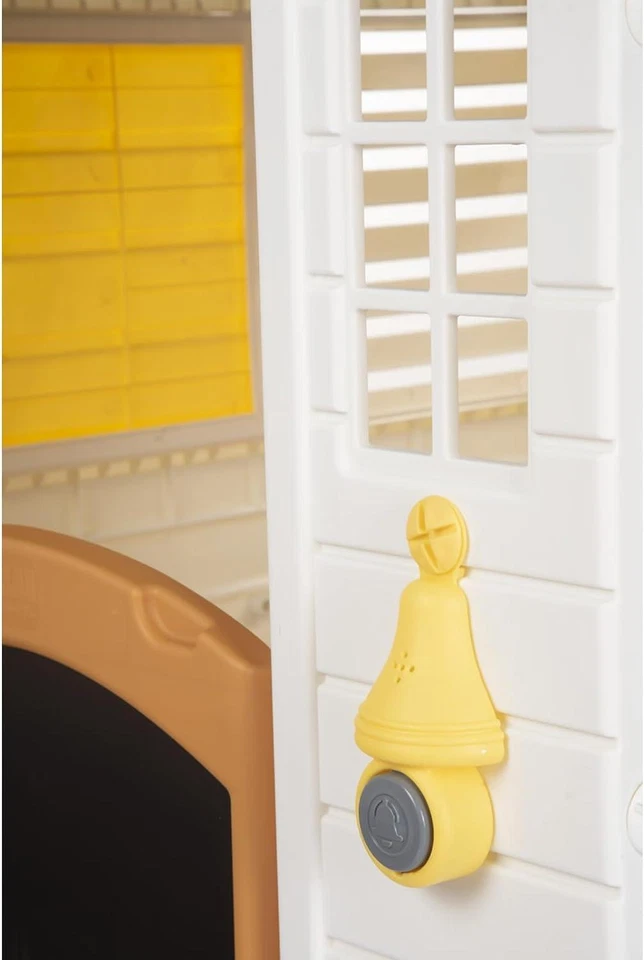 Playhouse with Fence for Kids, DOLU Indoor & Outdoor House w/ Bell Sound - Image 3 of 4