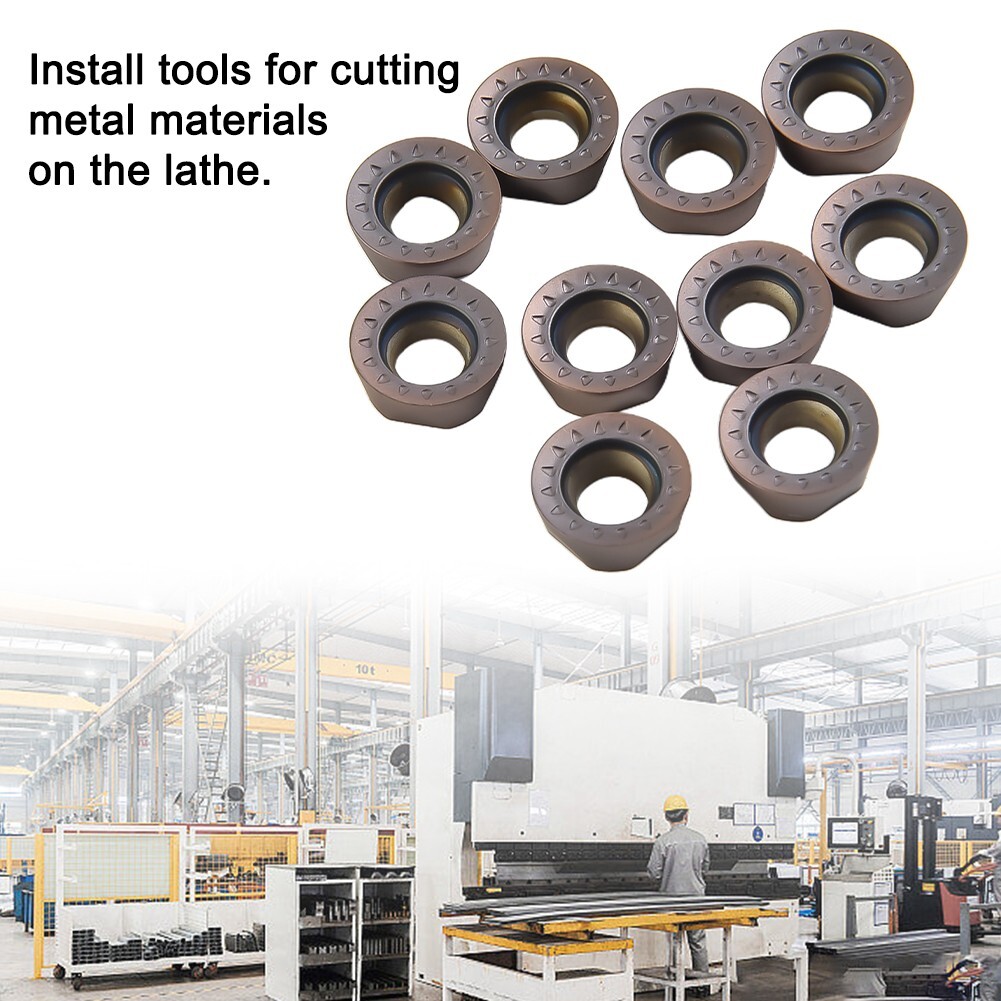 Inserti In Carburo RPMT10T3MOE VP15TF - Set Da 10 Pezzi Per Tornitura Di Precisione Su Metalli - Foto 7