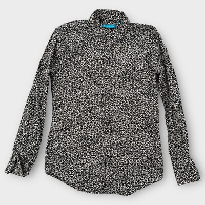 Tori Richard Shirt Mens XS Long Sleeve Floral Hawaiian Aloha Button Up  Black