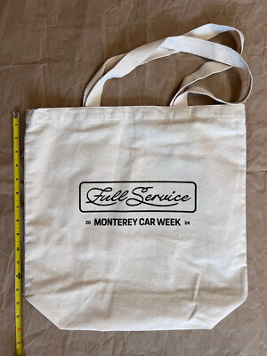 Porsche Monterey Car Week ''Full Service'' 2024 reusable canvas shopping bag, NEW