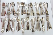 LOT DE 100 COUVERTS FOURCHETTES À SALADE SANS ARGENT MONO VINTAGE ARTISANAT RÉUTILISATION RÉUTILISABLE