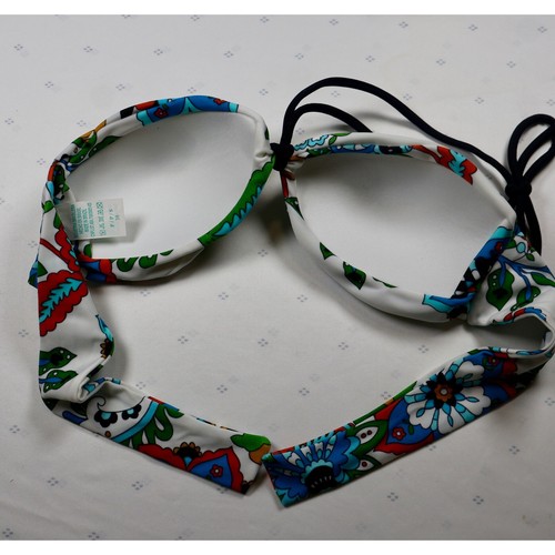 AGUA DOCHE Floral Bikini Set Tie Strap Swimsuit Neu mit Etikett Small Boho Brazil - Bild 4 von 8