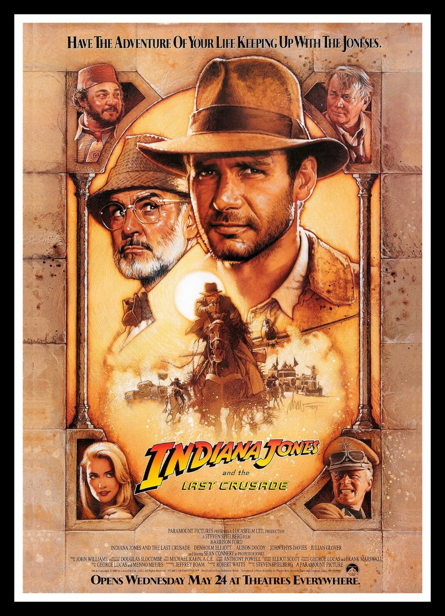 Indiana Jones And The Last Crusade Movie Poster Print & Unframed