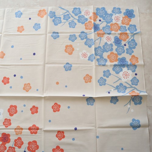 Furoshiki Wickeltuch japanische Aprikose rosa blau Adeline Klam 100 cm Kyoto - Bild 8 von 12