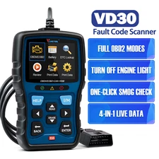 Check Engine Light OBD2 Scanner Fault Code Reader Live Data Diagnostic Tool VD30