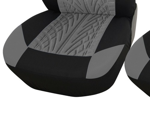 For Vauxhall Opel Vivaro Movano Tire Design Grey Soft Fabric Van Seat Covers 2+1 - Picture 2 of 5