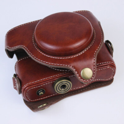 Leather Camera Case Bag Cover For Sony RX100 Mark II III IV V M2 M3 M4 M5 M6 M7*