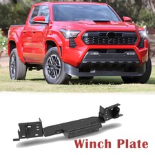 Front Bumper Winch Plate For Toyota Tacoma 2024 2026 Up To 12500 Lbs Powdercoat