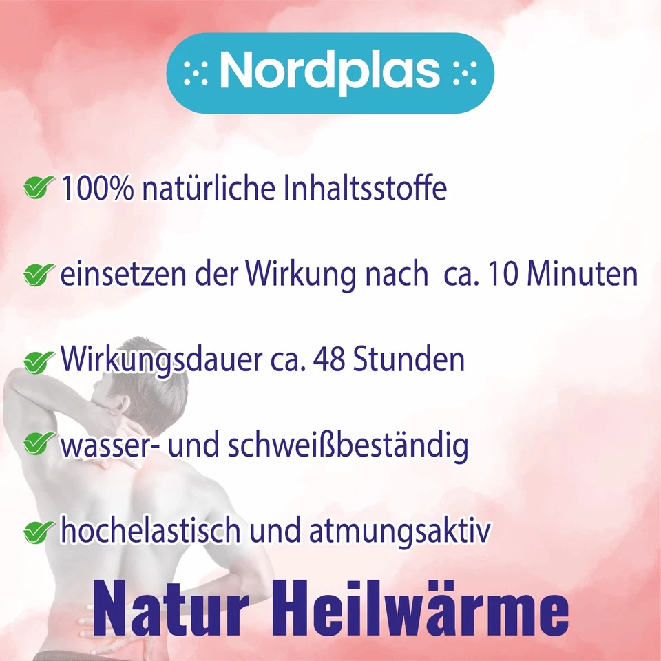 Wärmepflaster speziell für Rücken Nacken Schulter Knie schnelle Schmerzlinderung - Bild 4 von 4