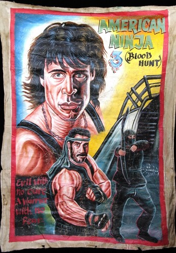 Ghana Hand Painted Movie Poster, film Poster,canvas home decor,American Ninja - Picture 3 of 3