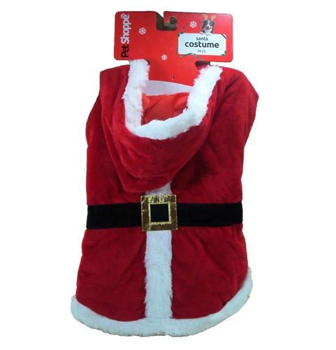 Santa Claus Christmas Dog Costume Medium or Large Size Dog Pet Shoppe Brand New
