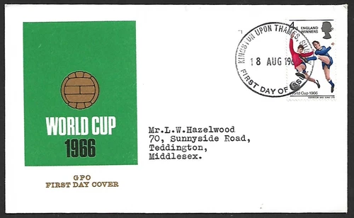 (BL) Great Britain 1966 4d WORLD CUP First Day Cover