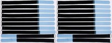 20x Cable Hook and Loop Hook and Loop Tape 300x20mm Light Blue Eyelet Hook and Loop Cable Ties Hook and Loop
