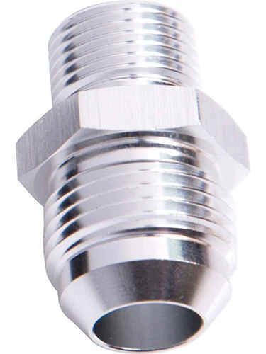 Aeroflow Metric to Male Flare Adapter M16 X 1.5mm to -6AN Silver (AF733-06S)