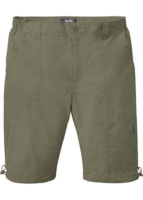 Neu Mikrofaser-Shorts aus recyceltem Polyester Gr. 52 Oliv Herrenshorts Bermuda