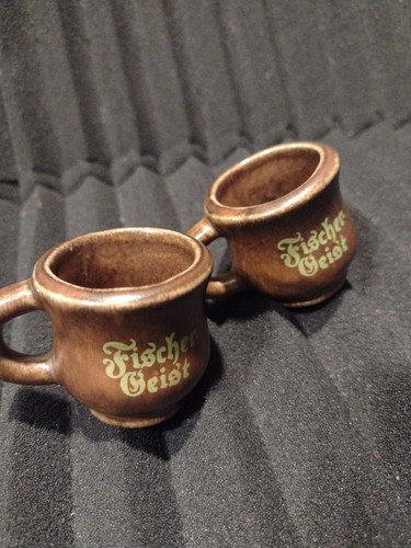 Fischergeist Drinking Cups, Stoneware Germany lot of 2 Vintage - Picture 5 of 5