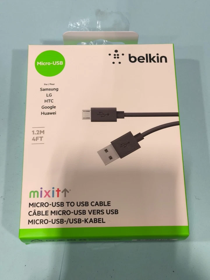 BELKIN - CABLE F2CU012BT04-BLK 4FT BLK MICRO USB TO USB CHARGE - Image 2 of 4