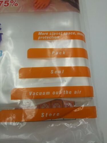 Vacuum Storage Bag Extra Large Clear Plastic Heavy Duty 68cm x 98cm for Home - Picture 3 of 6