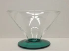 Blenko Glass Bowl Green And Clear Glass Bowl # 3538