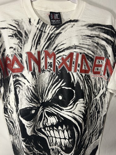 Vintage AOP Iron Maiden Bootleg Mexican T Shirt 90s RESURRECCION XL RARE - Picture 2 of 9