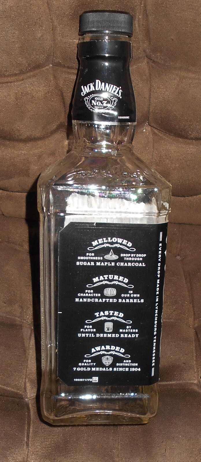 Jack Daniels/Bottle/Empty/Novelty/Collector/Breweriana/Upcycle/Prop