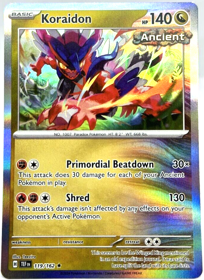 Koraidon Holo Rare Pokemon TCG Card 119/162 | eBay
