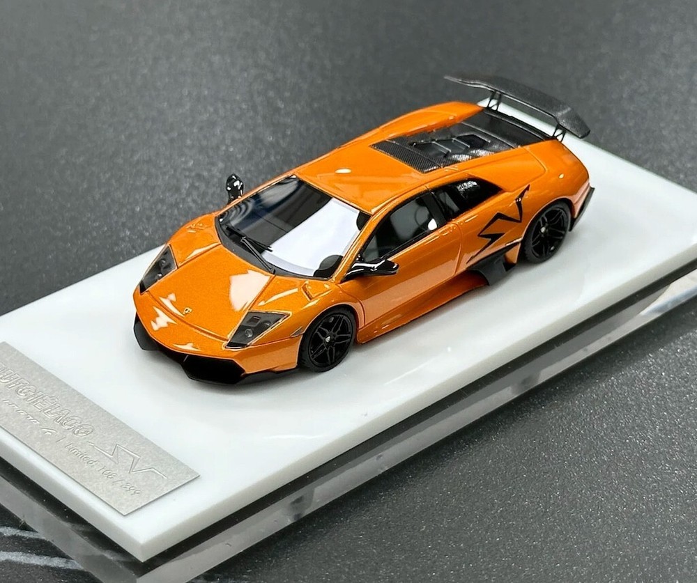 CR 1:64 CL Orange Murcielago LP670-4 SV Racing Sports Model Diecast Resin Car